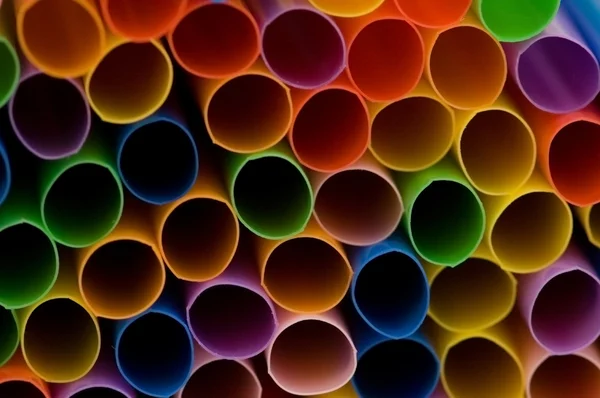 Lots of drinking straws of various colors — Stock Photo, Image