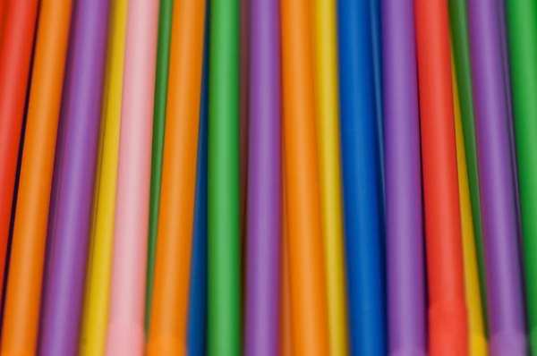 Beber pajitas de muchos colores brillantes — Foto de Stock