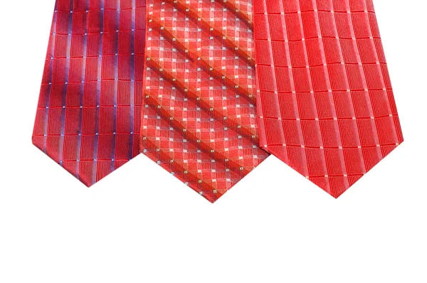 Selelction of ties isolated on the white — Stock Photo, Image