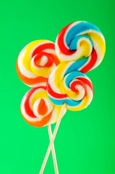 Colourful lollipop against the colourful background Stock Image