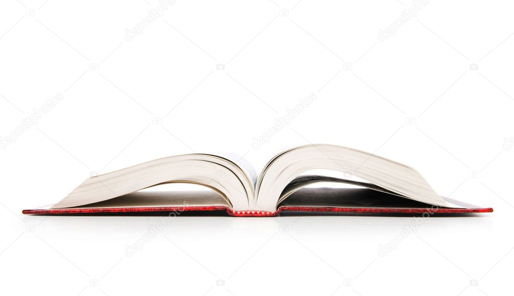Open book isolated on the white background