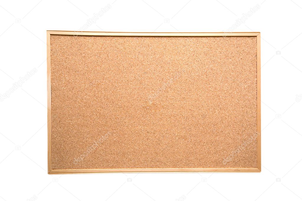 Free corkboard isolated on the white background