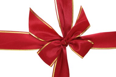 The ribbon and bow of the giftbox clipart