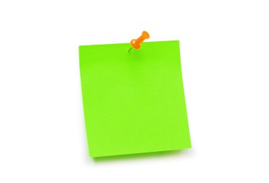 Yellow sticker note isolated on the white clipart