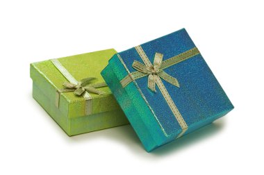 Gift boxes isolated on the white background clipart