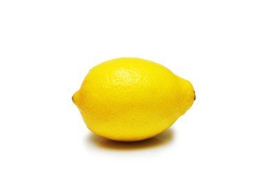 Yellow lemon isolated on the white background clipart