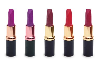 Beyaz arka plan üzerinde izole çeşitli Rujlar