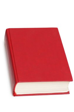 Beyaz arka plan üzerinde izole kırmızı kitap