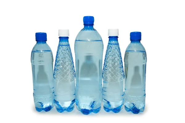 Water bottles isolated on the white background — Stock Photo, Image