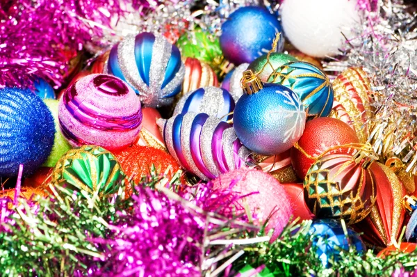 Decoração de Natal no fundo brilhante — Fotografia de Stock