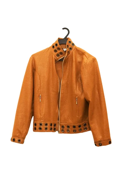 Oranje jas geïsoleerd op het witte backrgound — Stockfoto