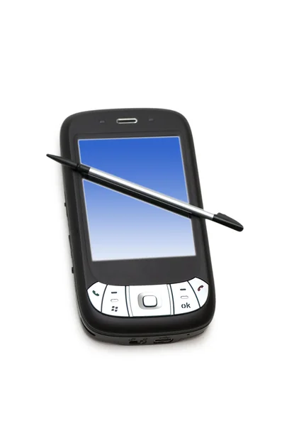 Telefone inteligente isolado no fundo branco — Fotografia de Stock