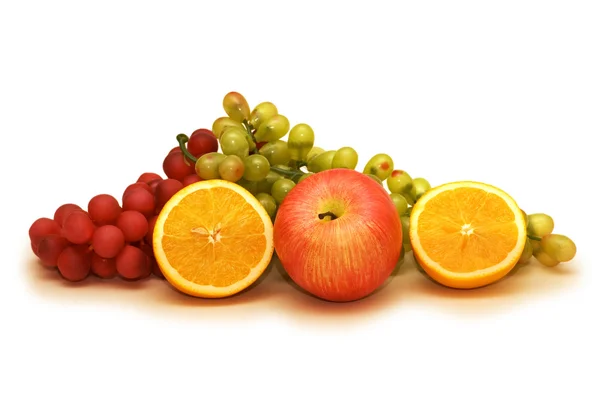 白い背景上に分離されて様々 な果実 — ストック写真
