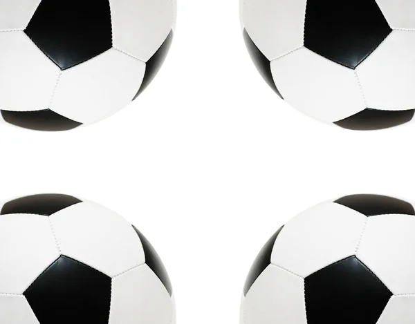 Rám s černobílými fotbal — Stock fotografie