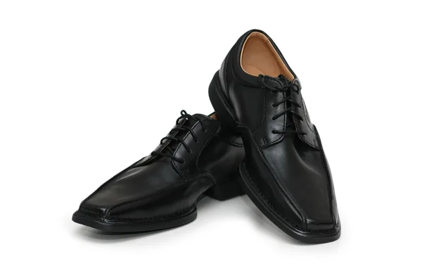 Paio di scarpe nere isolate su bianco — Foto Stock