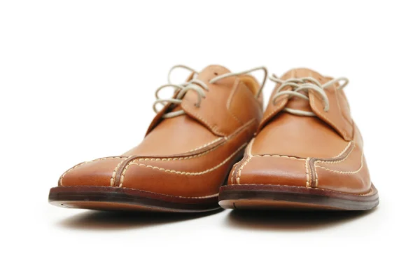 Laranja sapatos masculinos isolados no branco — Fotografia de Stock