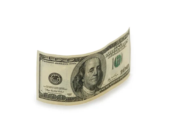 Dollar bank note isolated on the white — Stock Photo, Image