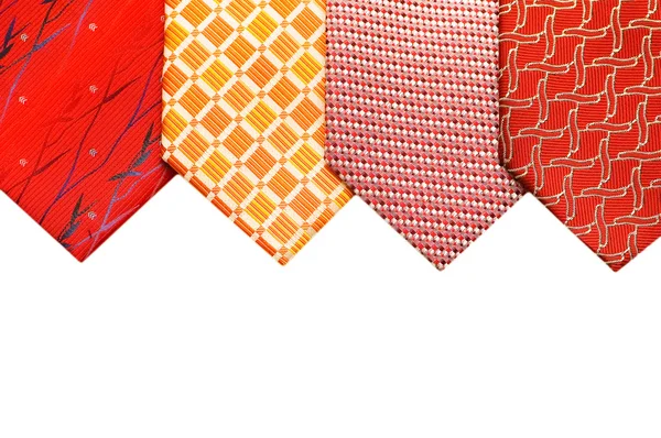 Selelction of ties isolated on the white — Stock Photo, Image