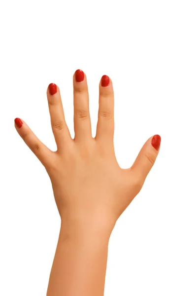 Γυναικείο χέρι που απομονώνονται σε λευκό φόντο — Φωτογραφία Αρχείου