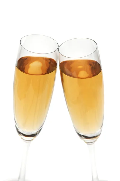 흰색 절연 와인 두 잔 — 스톡 사진