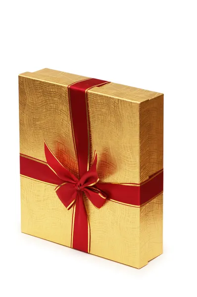 Caja de regalo brillante aislado en el fondo blanco — Foto de Stock