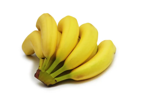 Bando de bananas isoladas no branco — Fotografia de Stock