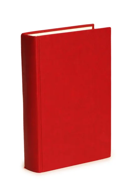 Czerwona książka na białym tle na białym tle — Zdjęcie stockowe