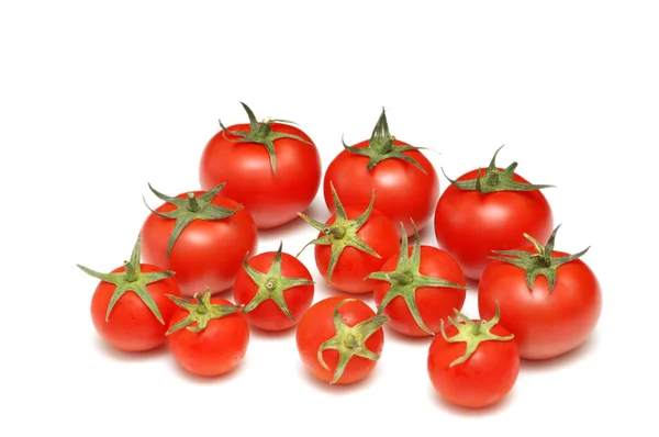 Birçok domates izole beyaz zemin üzerine — Stok fotoğraf