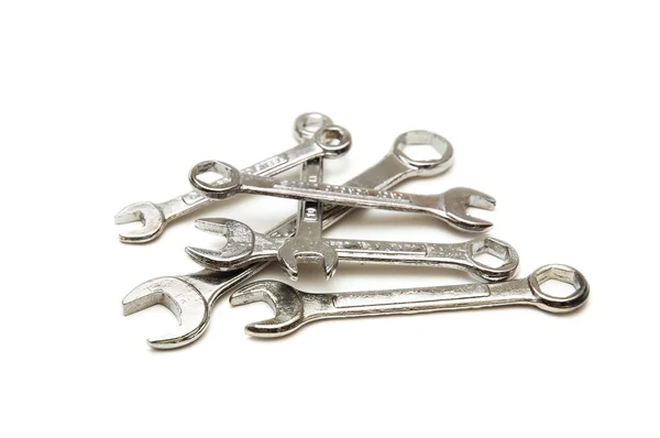 Various spanners isolated on the white background — Stockfoto