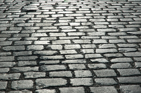 Cobbles on the street - can be used as background