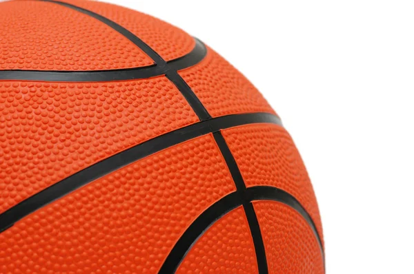 Orange Basketball isoliert auf weißem Hintergrund — Stockfoto