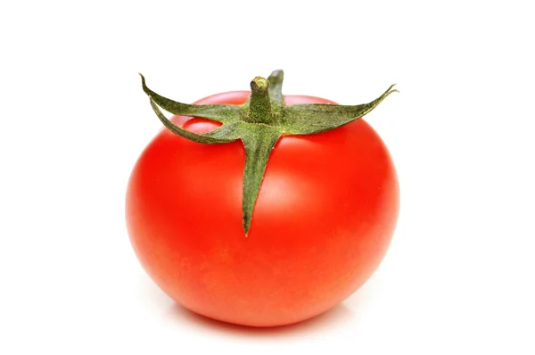 Czerwony pomidor na białym tle na białym tle — Zdjęcie stockowe