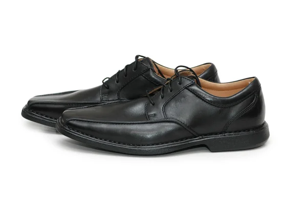 흰색 절연 블랙 남성 신발 — 스톡 사진