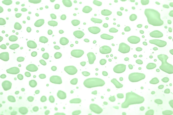 Surface covered with the green water drops — Stock Photo, Image
