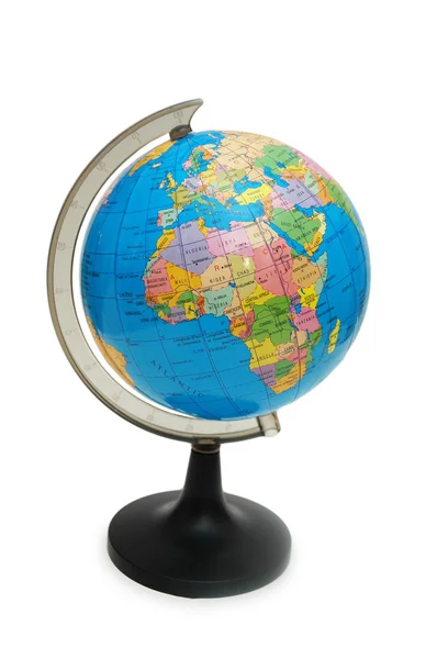 Globe isolated on the white background — Stock Photo, Image