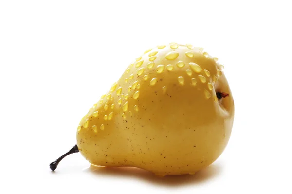 Жовта груша ізольована на білому тлі — стокове фото