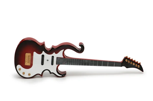 Guitarra de rock isolada no fundo branco — Fotografia de Stock