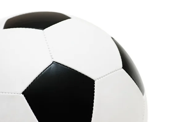 足球与孤立的白色和黑色的五边形 — 图库照片
