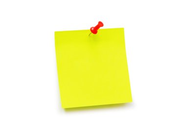 Yellow sticker note isolated on the white clipart