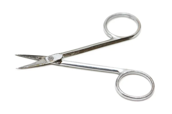 Metal scissors isolated on the white background — Stock Photo, Image