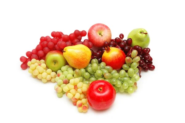 Various fruits isolated on the white background — Stock Photo, Image