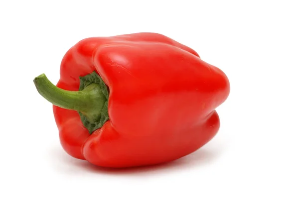 Big red bell pepper isolated on white — Stock Photo, Image