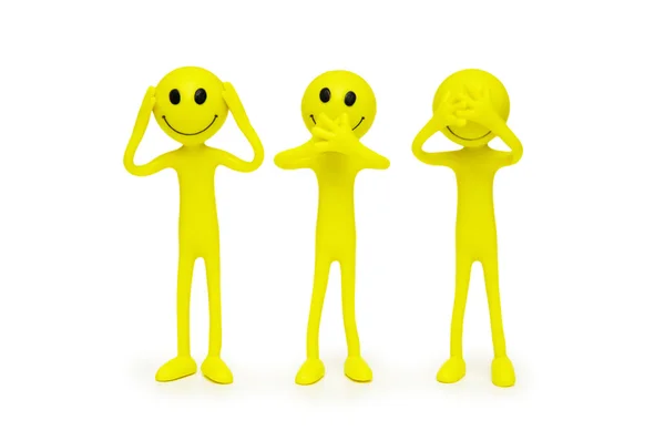 Smilies that speak, hear and see no evil — Stock Photo, Image