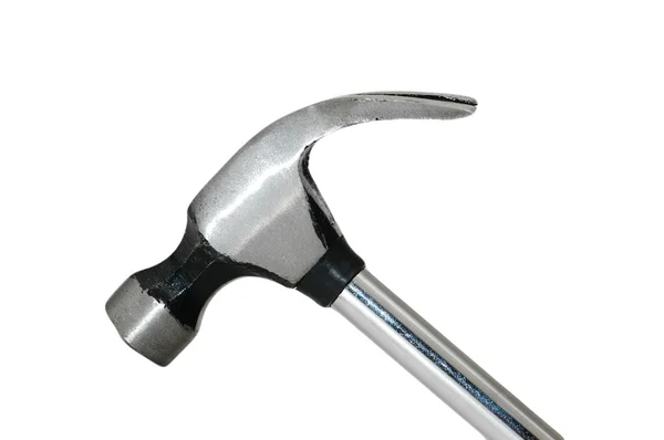 Shiny metal hammer isolated on the white — Stock Photo, Image