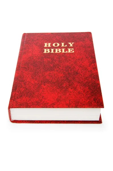 白い背景上に分離されて聖書の本 — ストック写真