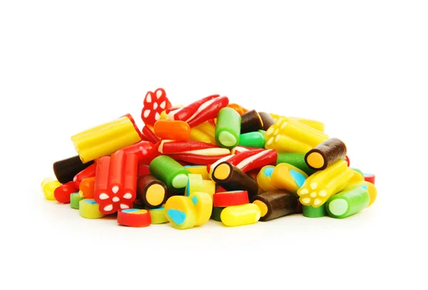 Barevné sladkosti izolovaných na bílém pozadí — Stock fotografie