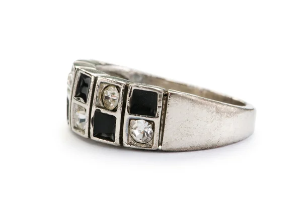 Šperky prsten izolovaných na bílém pozadí — Stock fotografie