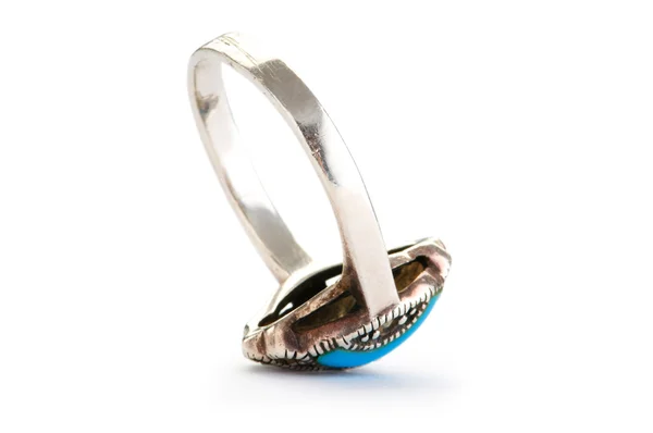흰색 배경에 고립 된 보석 반지 — 스톡 사진