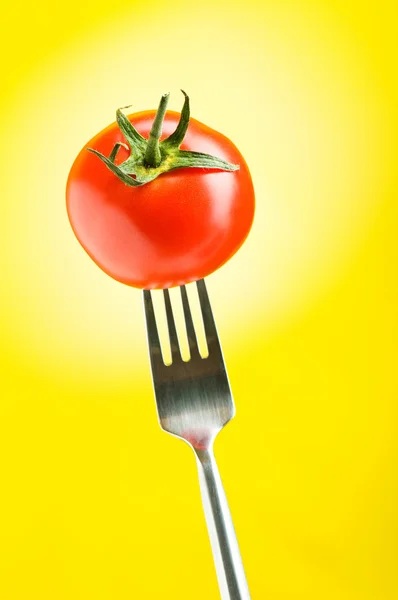 Tomate rouge sur fond de dégradé — Photo