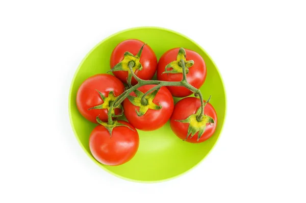 Röda tomater isolerat på den vita bakgrunden — Stockfoto